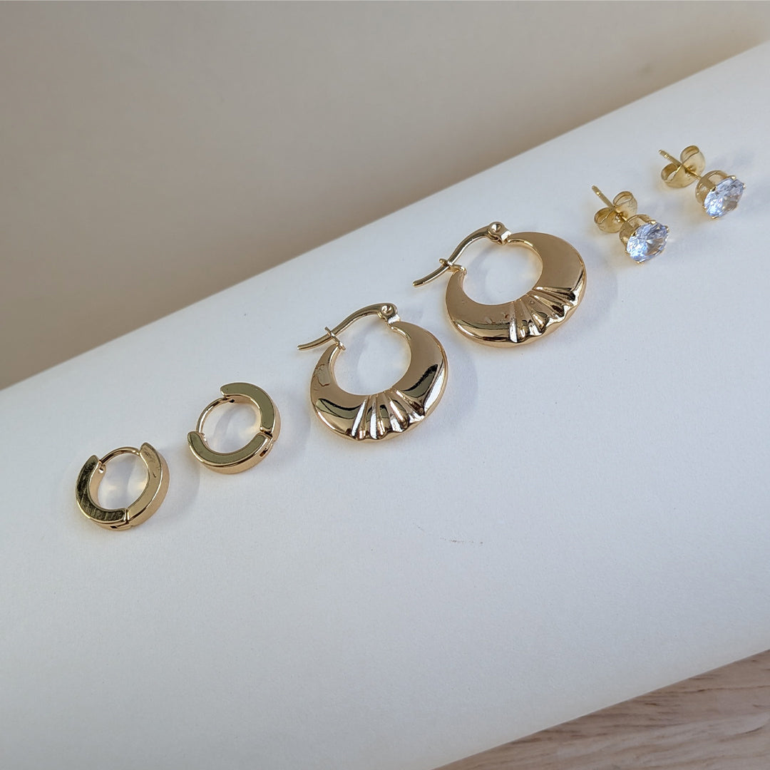 Golden Grace Trio Set Of Earrings For Girls & Women