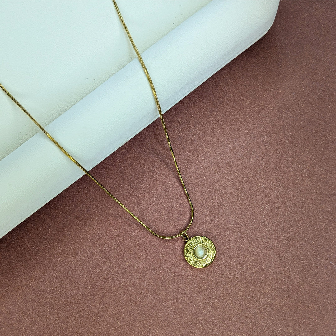 Stylish Gold Plated Pendant with Elegant Pearl Embellishment For Girls & Women