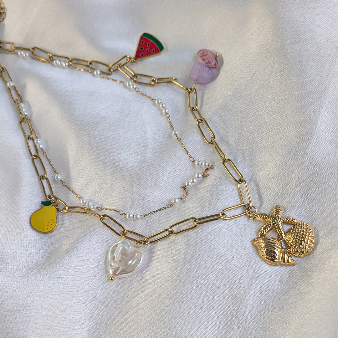 18K Gold Plated Summer Splash Charm Pendant (Anti Tarnish)