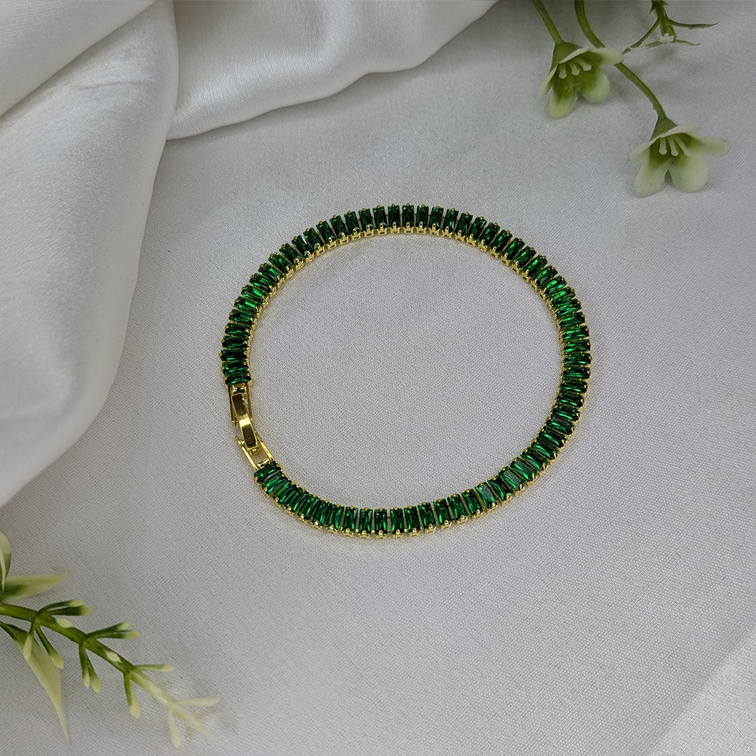 Emerald Mist Stainless Steel Tennis Bracelet