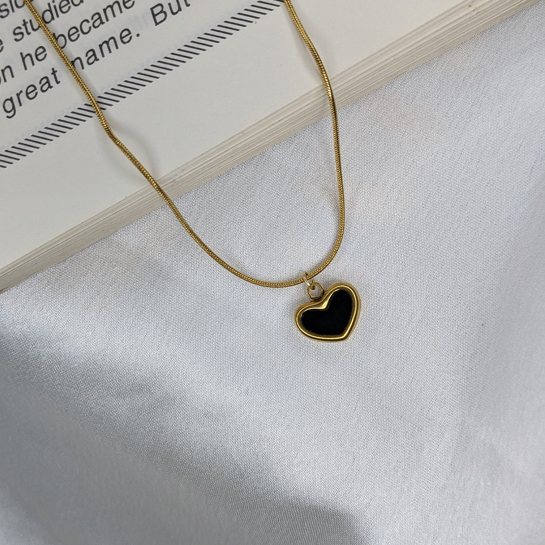 18K Gold Plated Little Heart Enamel Pendant