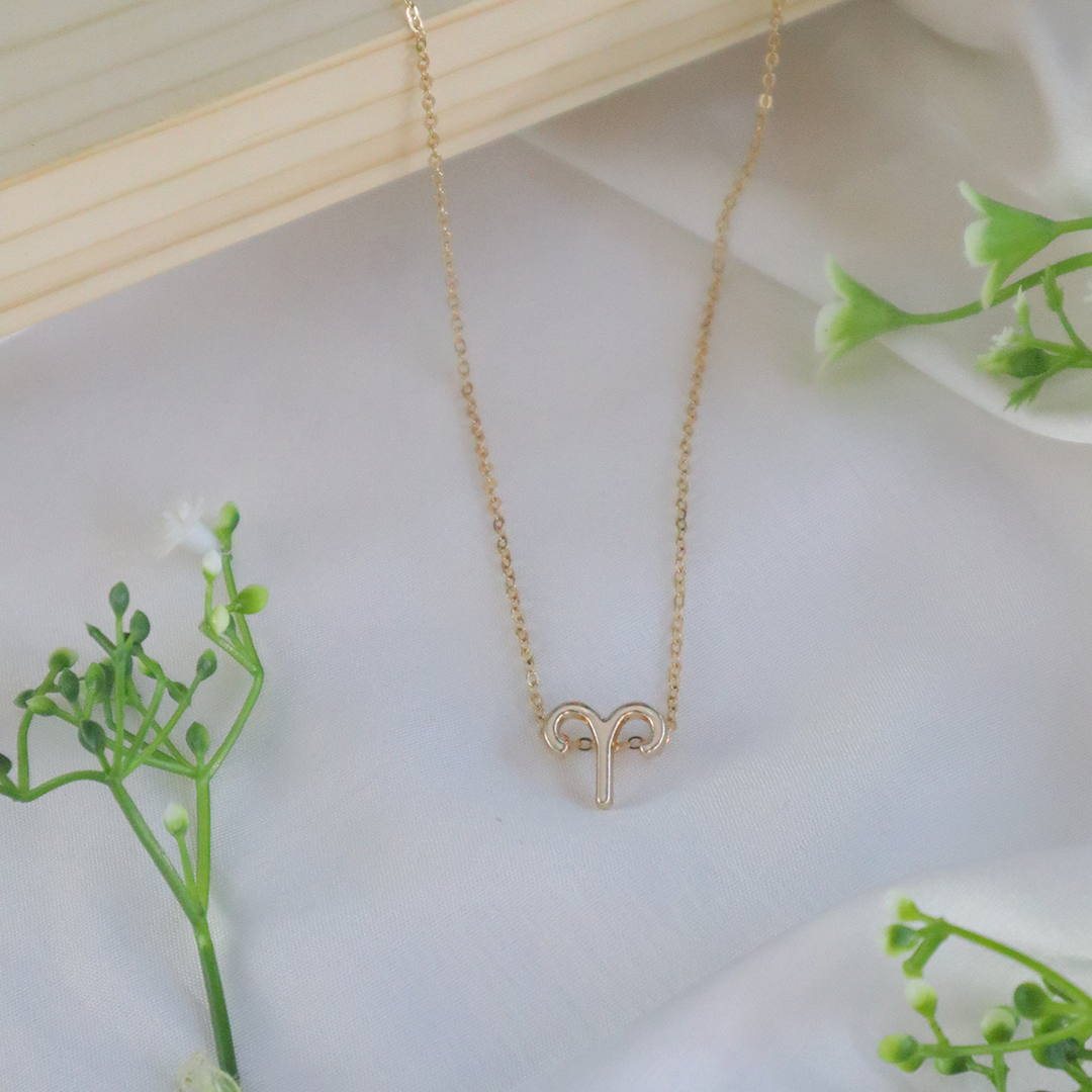 18K Gold Plated Celestial Zodiac Charm Pendant Necklace