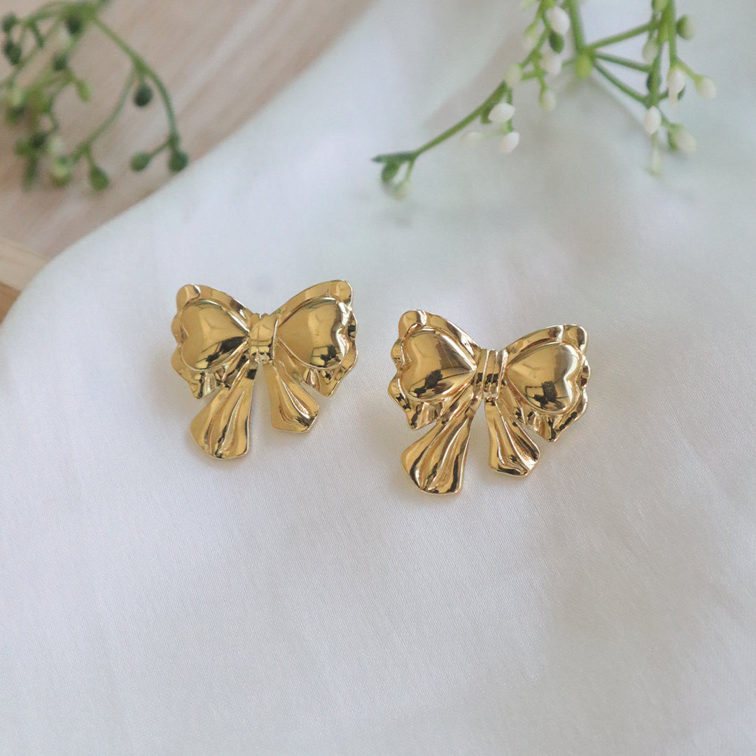 18K Gold Plated Bloom Butterfly Earrings (Anti Tarnish)
