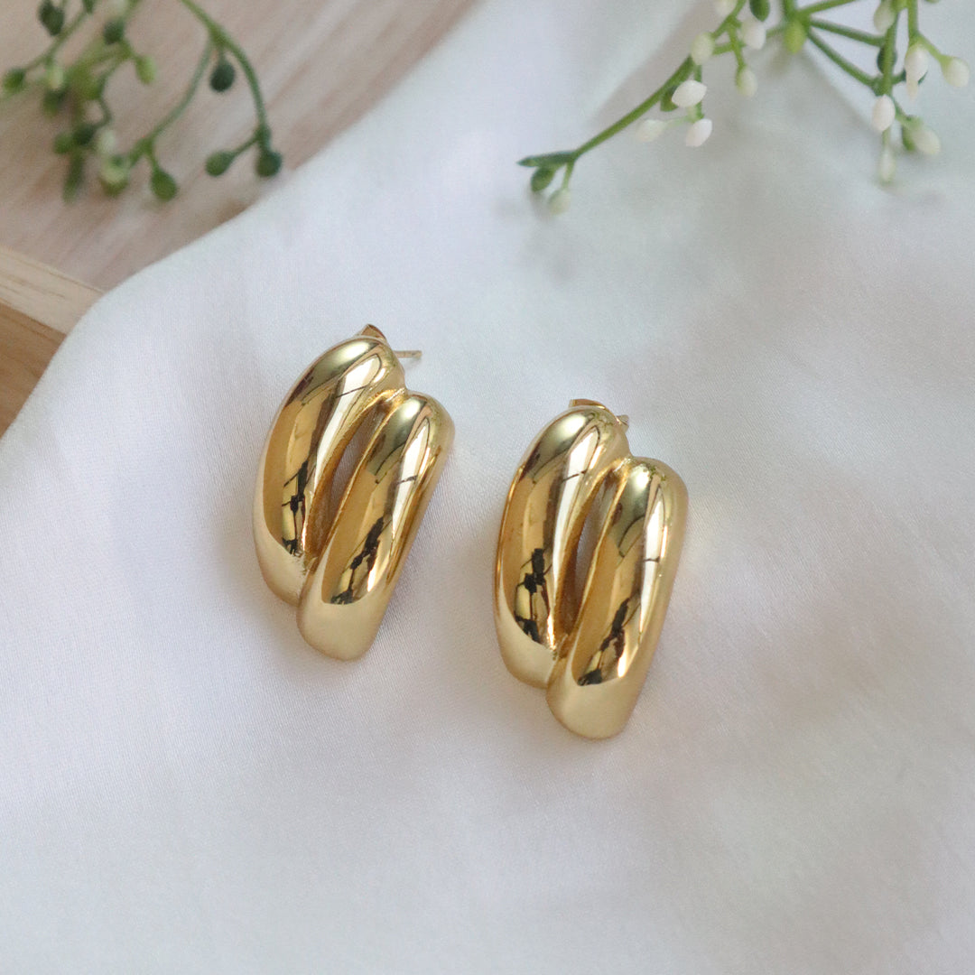 18K Gold Plated Glamora Luxe Curves Earrings