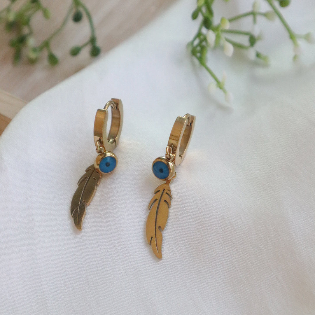 18K Gold Plated Mystic Gaze Evil Eye Earrings (Anti Tarnish)