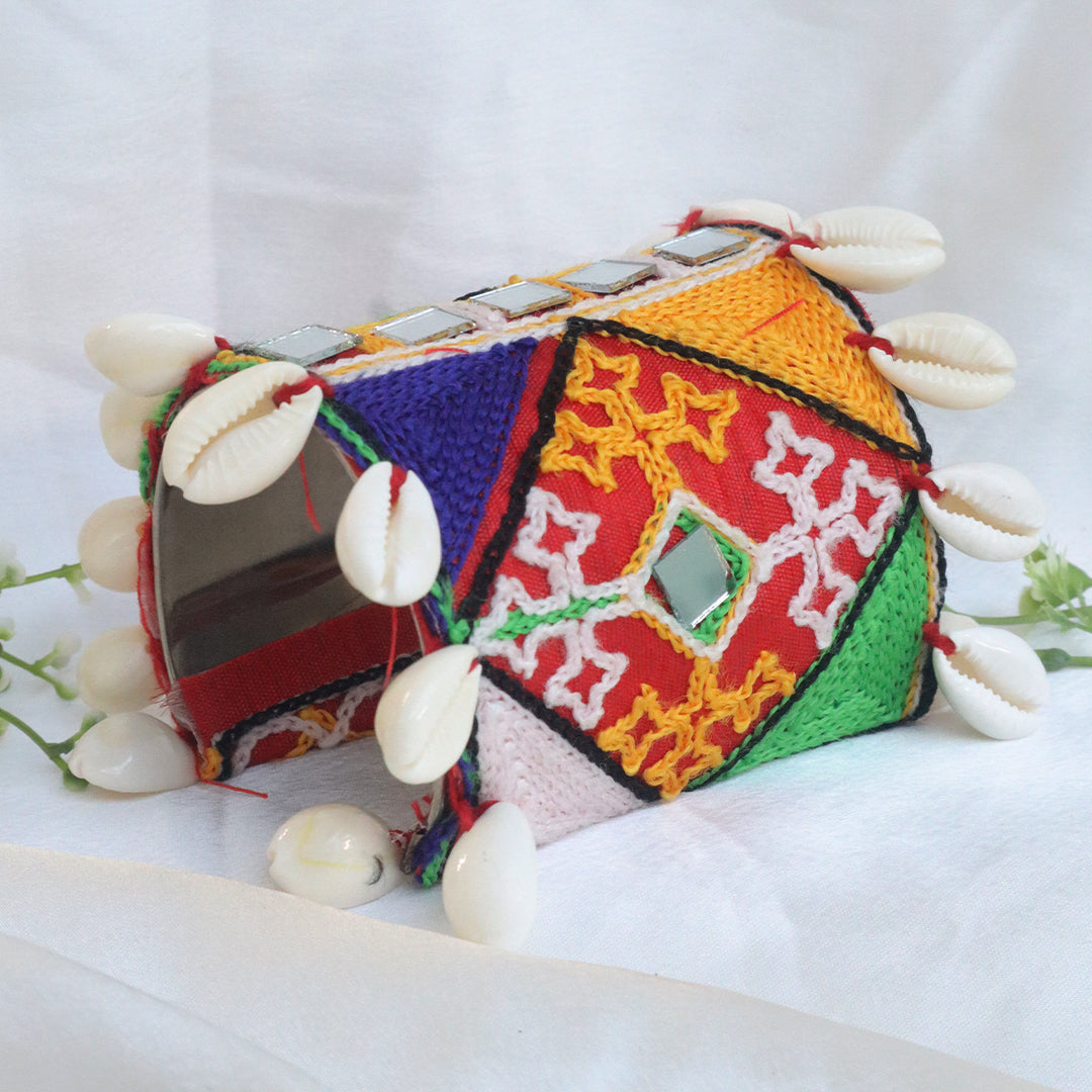 Embroidered Mirror Work Kodi Kada (Navratri Special)