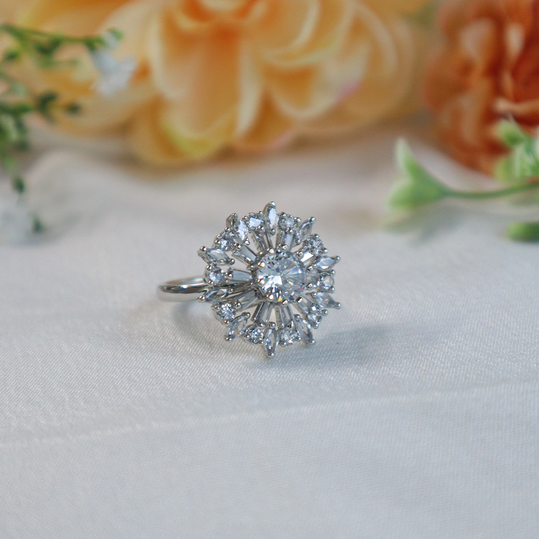 Sparkling Celestial American Diamond Ring