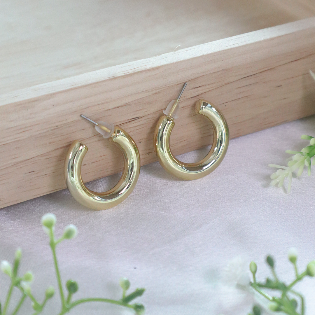 18K Gold-Plated Radiant Dome Earrings