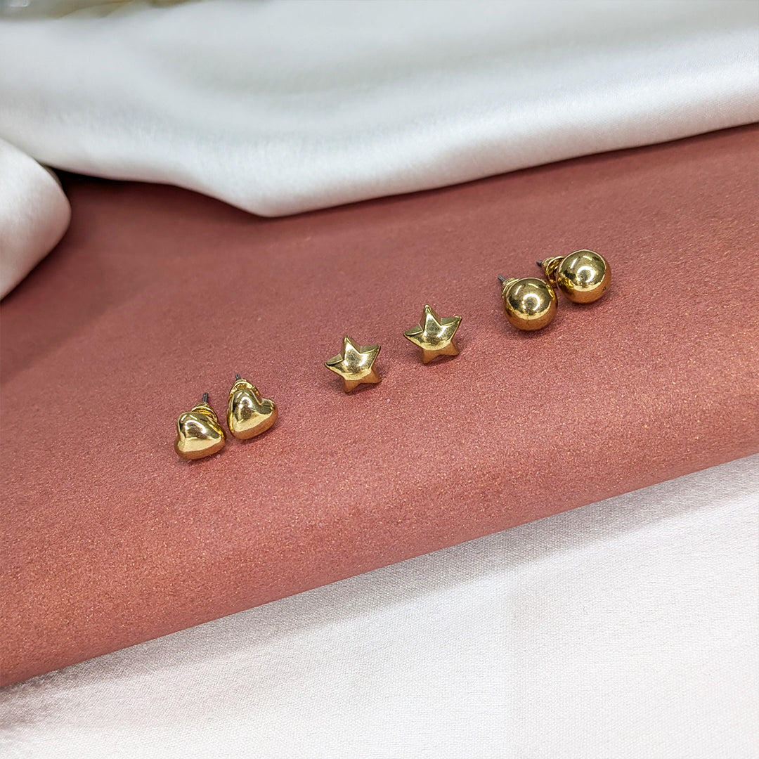 Trendy Hoop & Stud Earrings Combo Set of 6 For Girls & Women