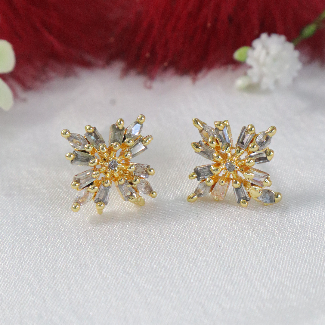 Starry Sparkle American Diamond Earrings