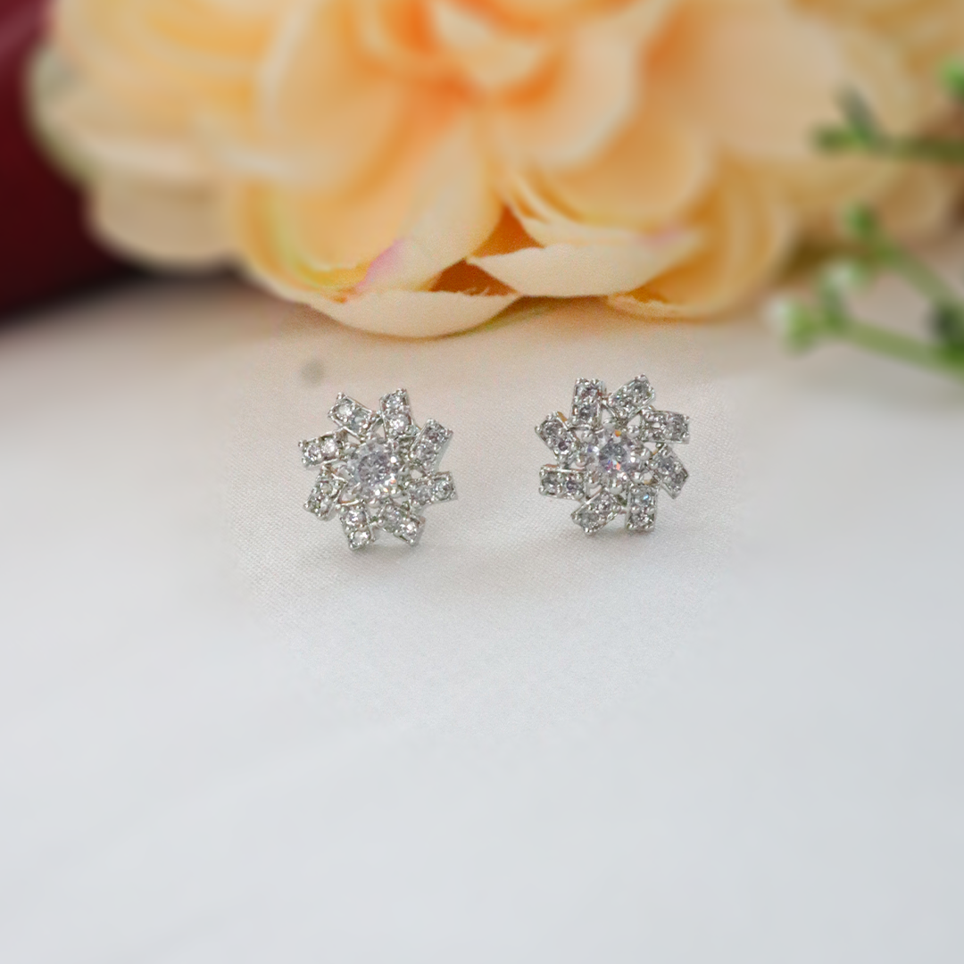 Snowflake Sparkle American Diamond Earrings