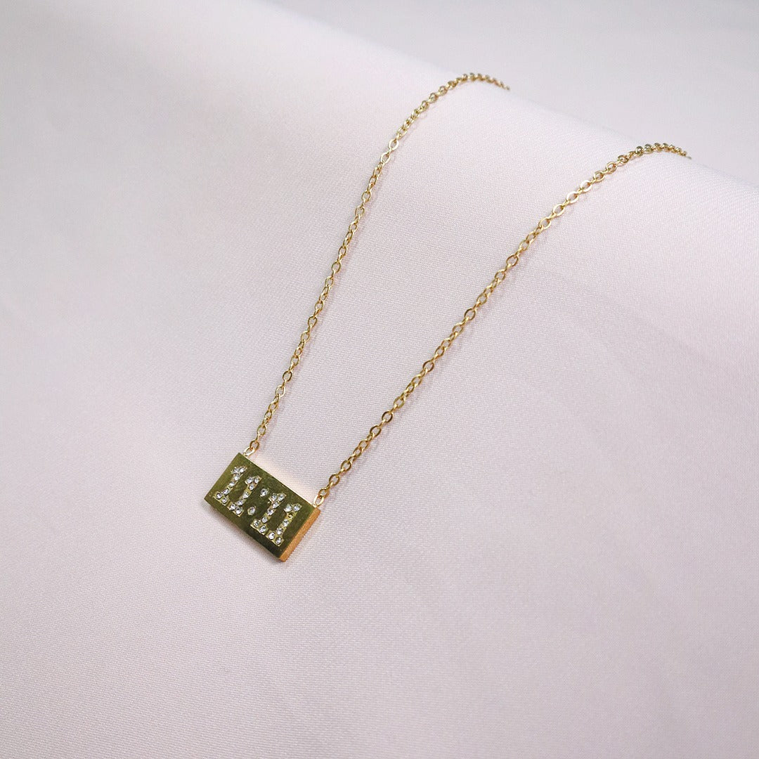 18K Gold Plated 11:11 Pendant Necklace (Anti Tarnish)