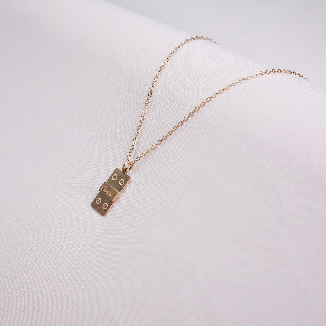 Rose Gold Iconic Pendant Necklace (Anti Tarnish)
