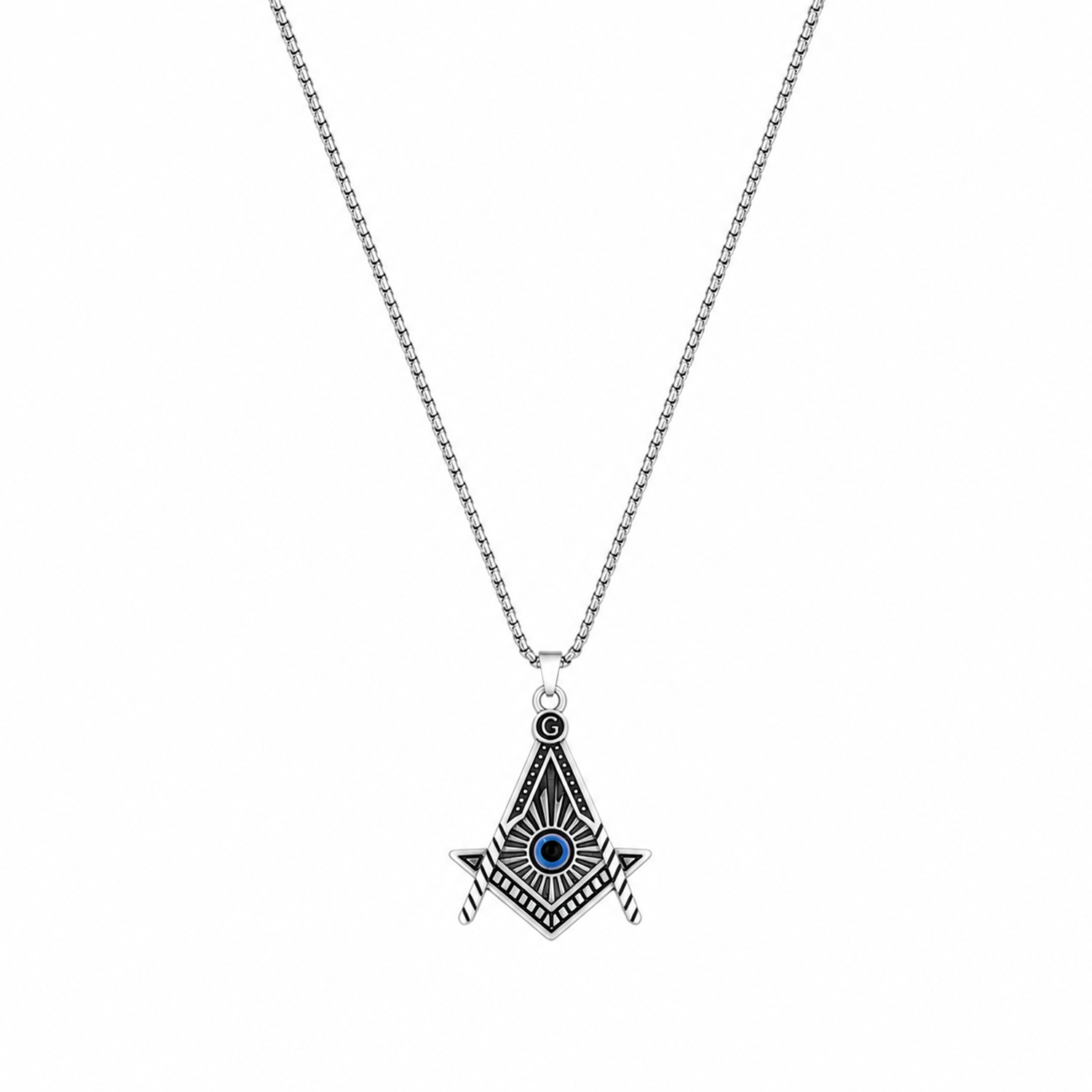 Masonic Square & Compass Pendant for Men & Boys