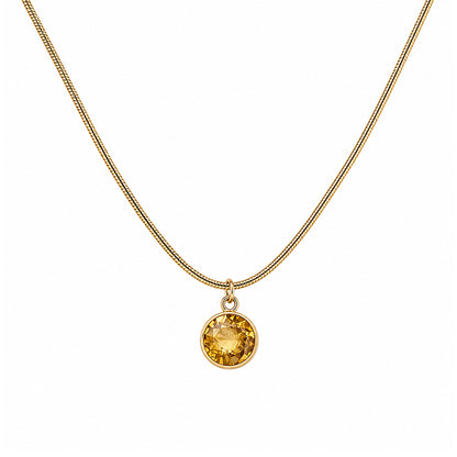 Luxury Emerald Round Crystal Stone Pendant for Girls & women