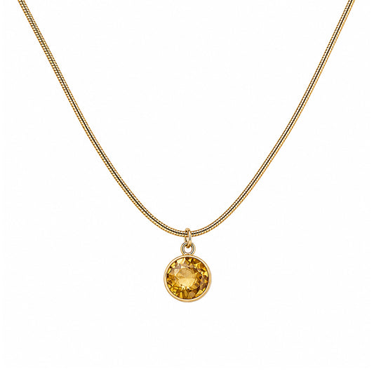 Luxury Emerald Round Crystal Stone Pendant for Girls & women