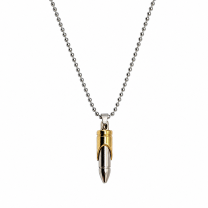 Bullet Pendant Necklace for Men & Boys with Ball Chain