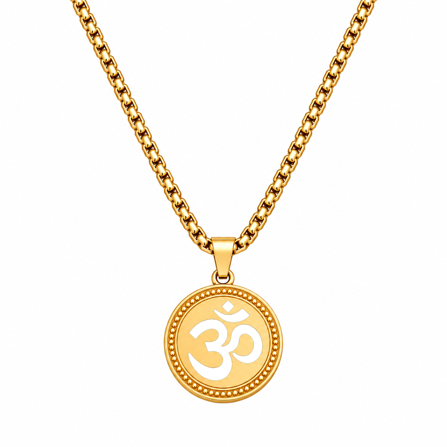 Circular Cutout Om Symbol Pendant for Men
