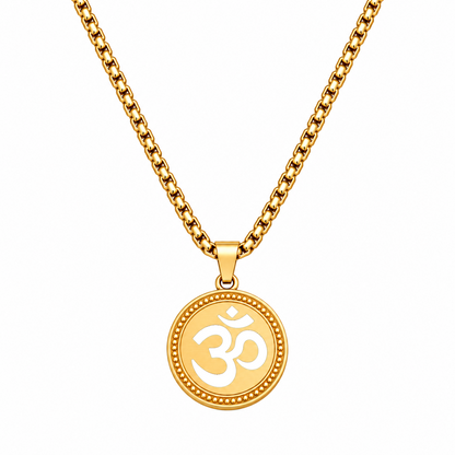 Circular Cutout Om Symbol Pendant for Men