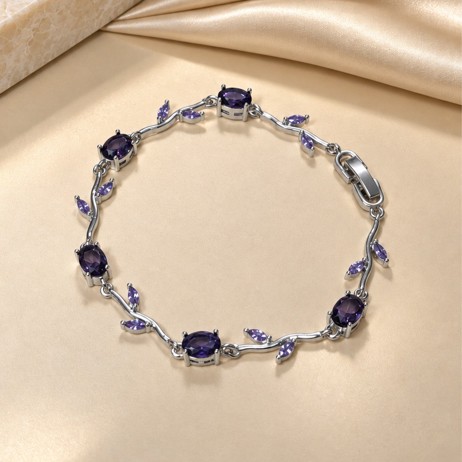 AD Stone Tulip Bracelet for Women & Girls