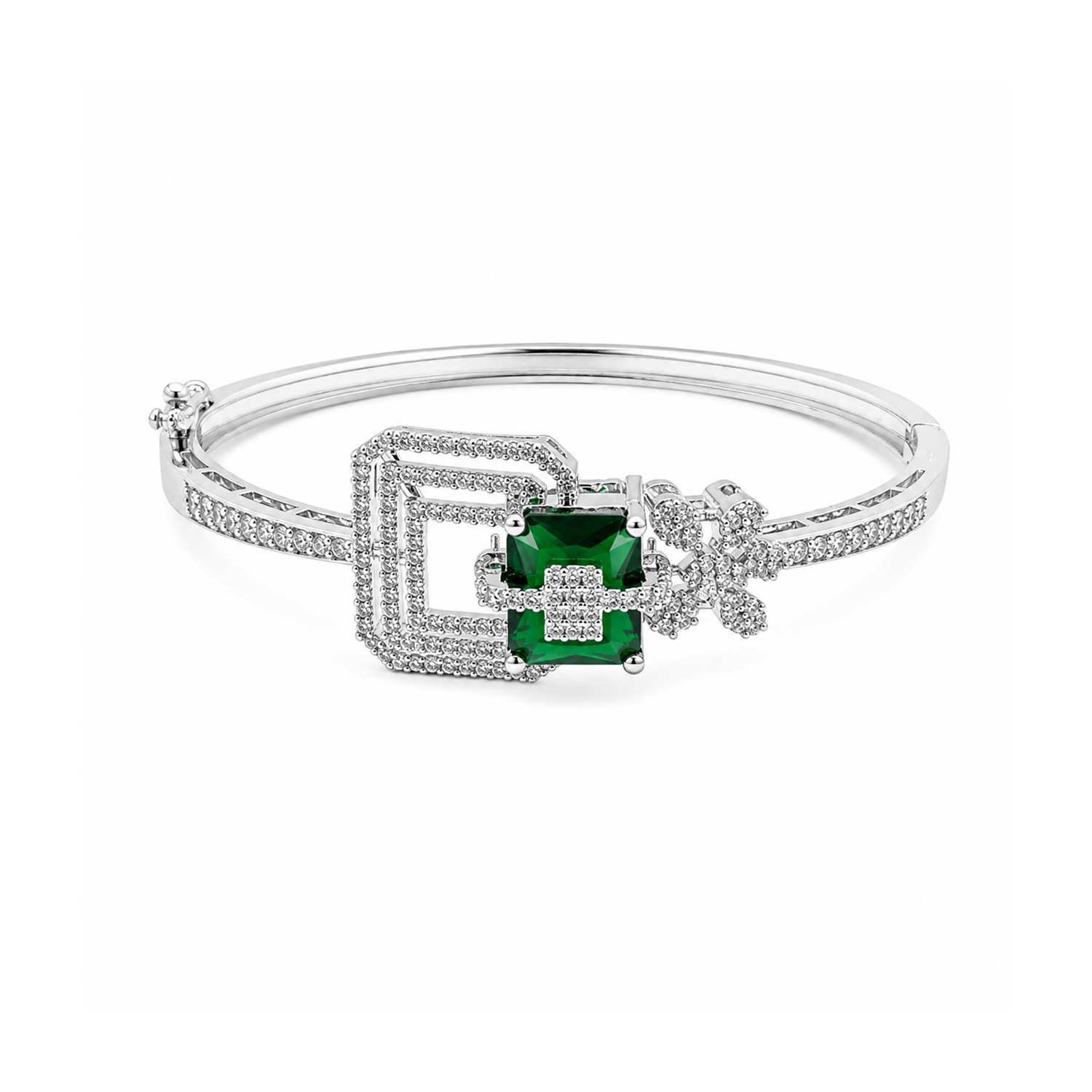 Ad Stone With Square Stone Floral Accents Bracelet for Girls & Women's
