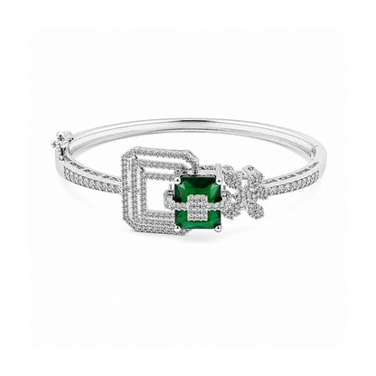 Ad Stone With Square Stone Floral Accents Bracelet for Girls & Women's