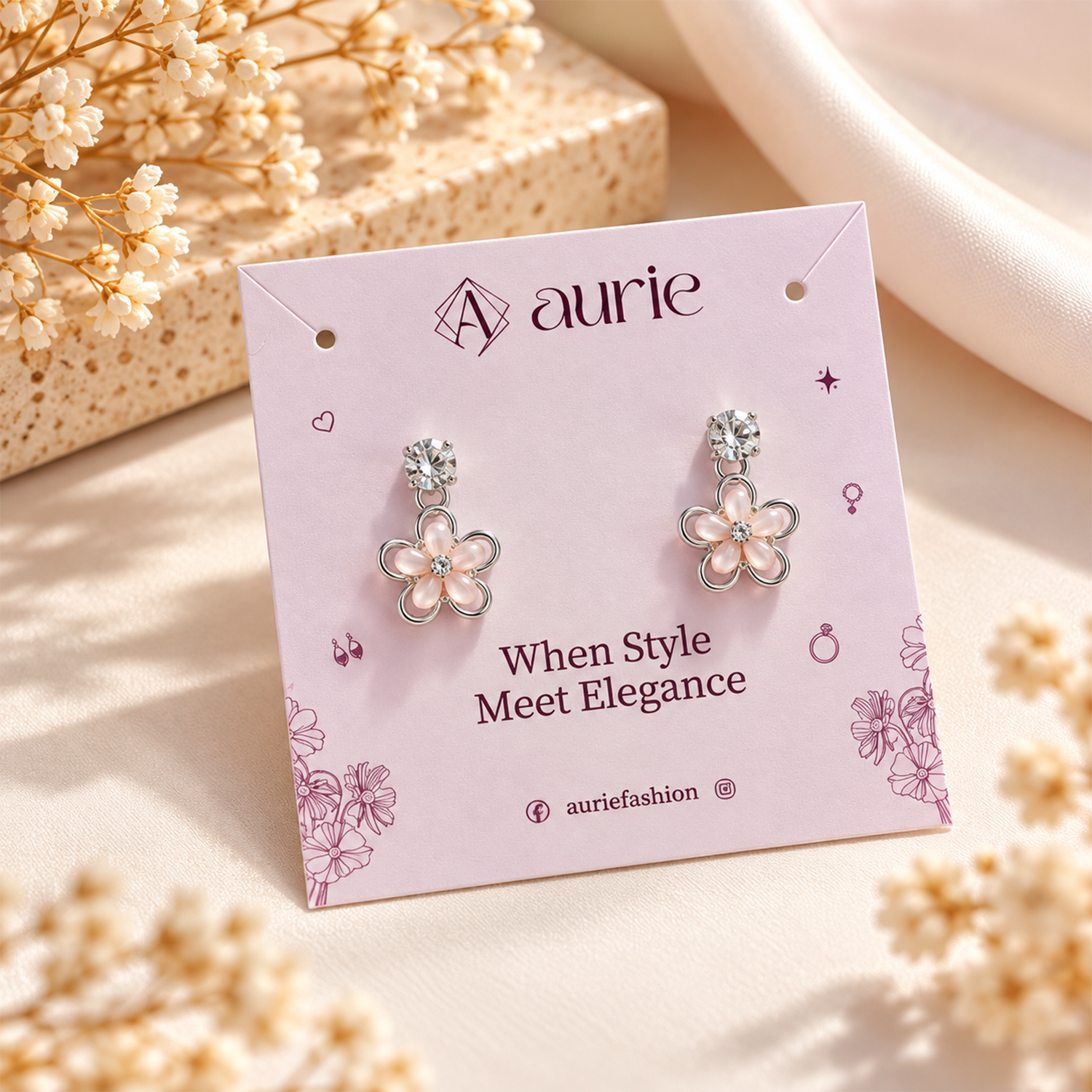 Dual Line Crystal Drop Earrings for Girls & Women's