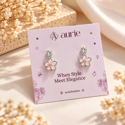 Dual Line Crystal Drop Earrings for Girls & Women's