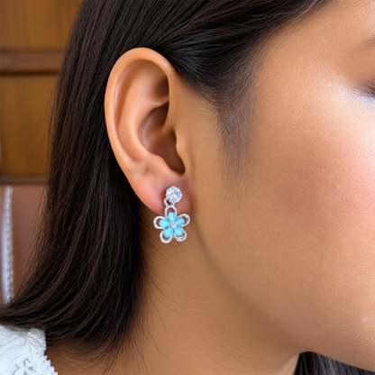 Dual Line Crystal Drop Earrings for Girls & Women's