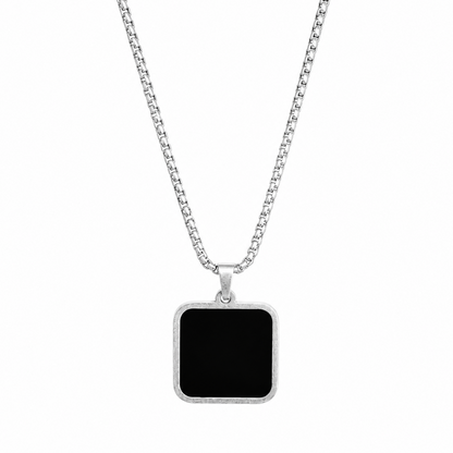 Modern Black Onyx Octagon Pendant for Men & Boys