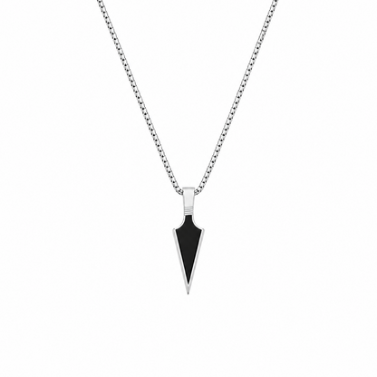 Black Arrowhead Pendant Necklace for Men and Boys