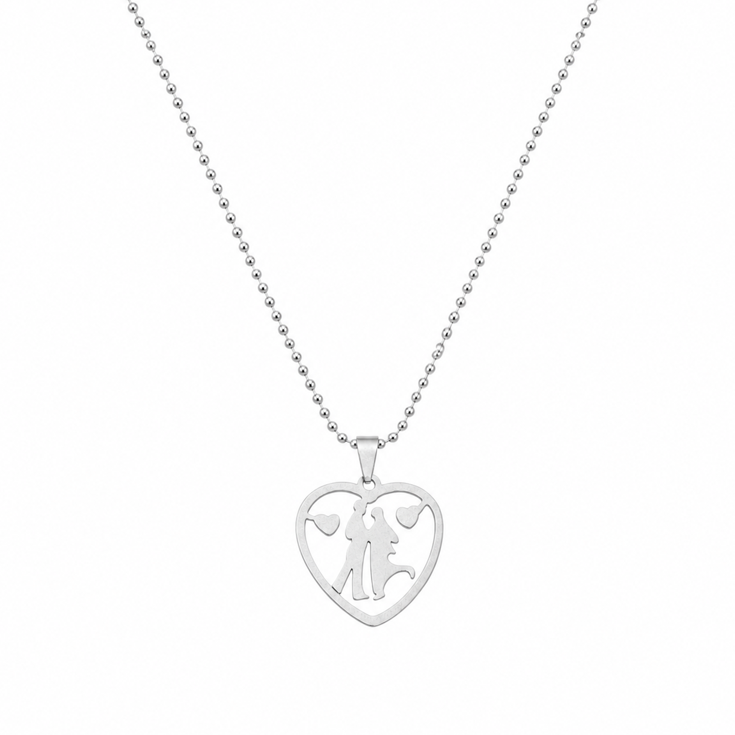 Romantic Couple Heart Pendant for Men & Women