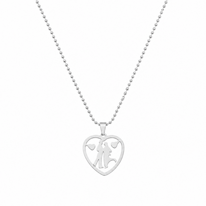 Romantic Couple Heart Pendant for Men & Women
