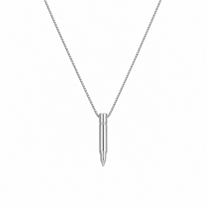 Stainless Steel Bullet Capsule Pendant for Men & Boys