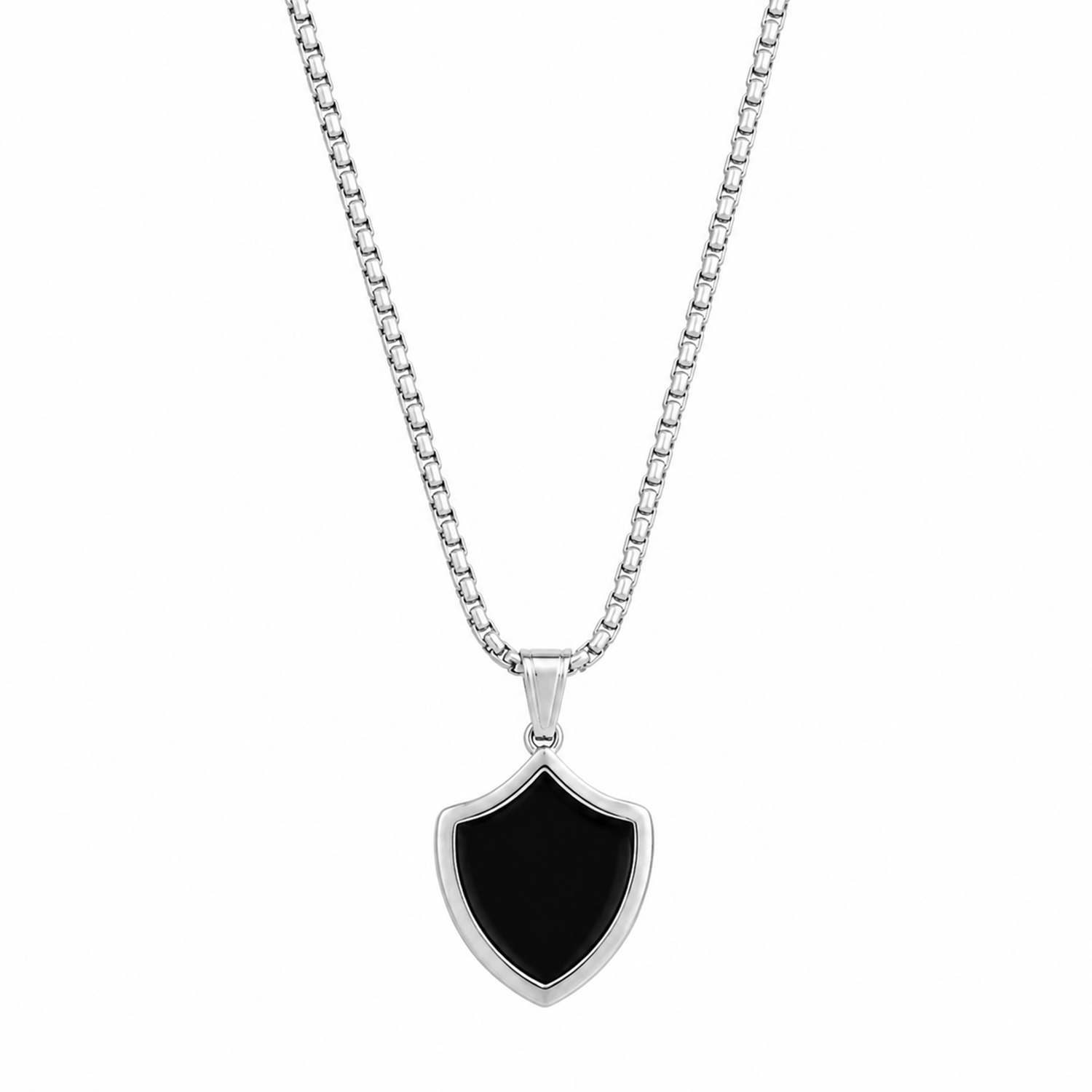 Shield Black Onyx Pendant for Men & Boys