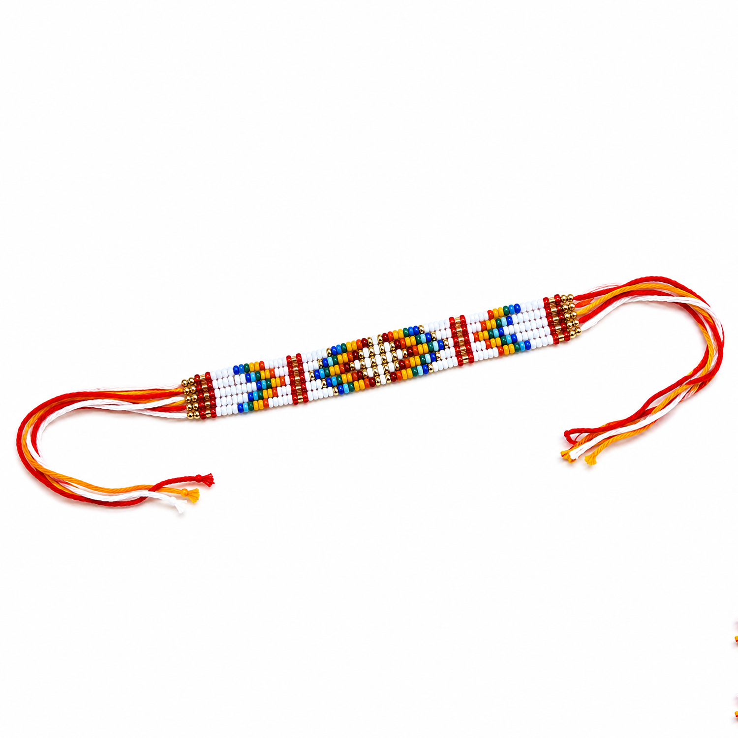 Bohemian Loom Bead Rakhi for Brother