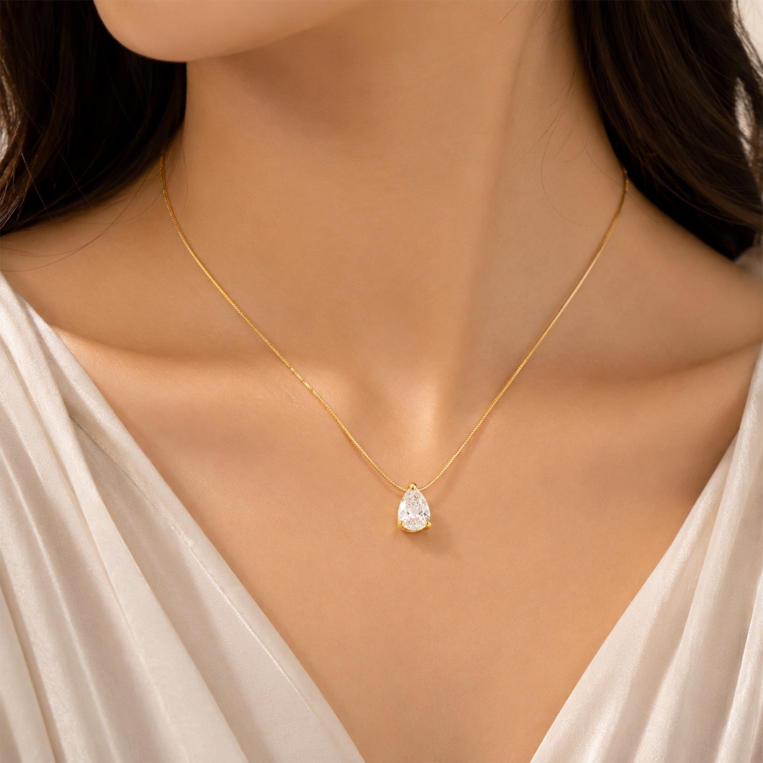 Angel Drop Central Stone Pendant for Girls & Women's