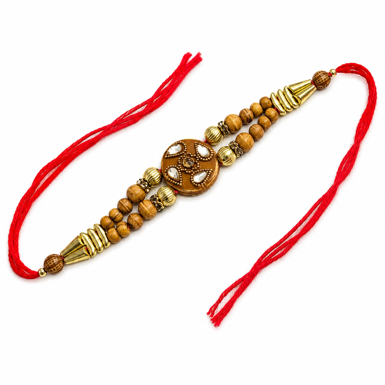 Classic Designer Rakhi with Wooden Beads