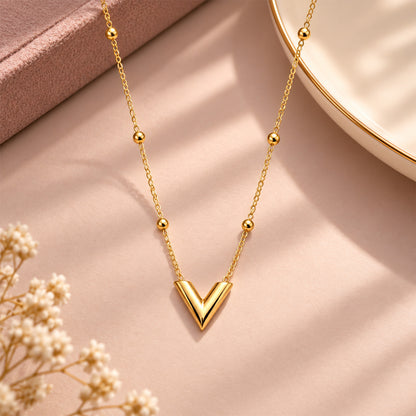 Distinctive Polished V-Shaped Pendant for Girls & Women's