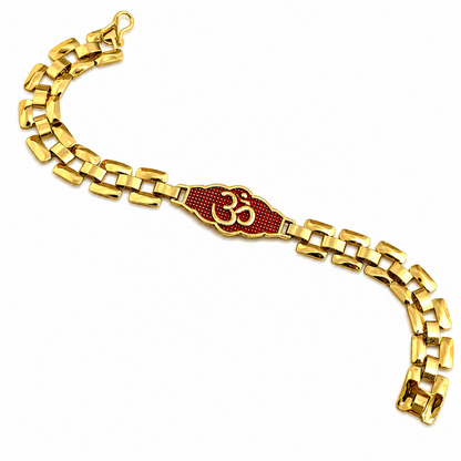 Premium Chain OM Engraved Rakhi Gift for Brother