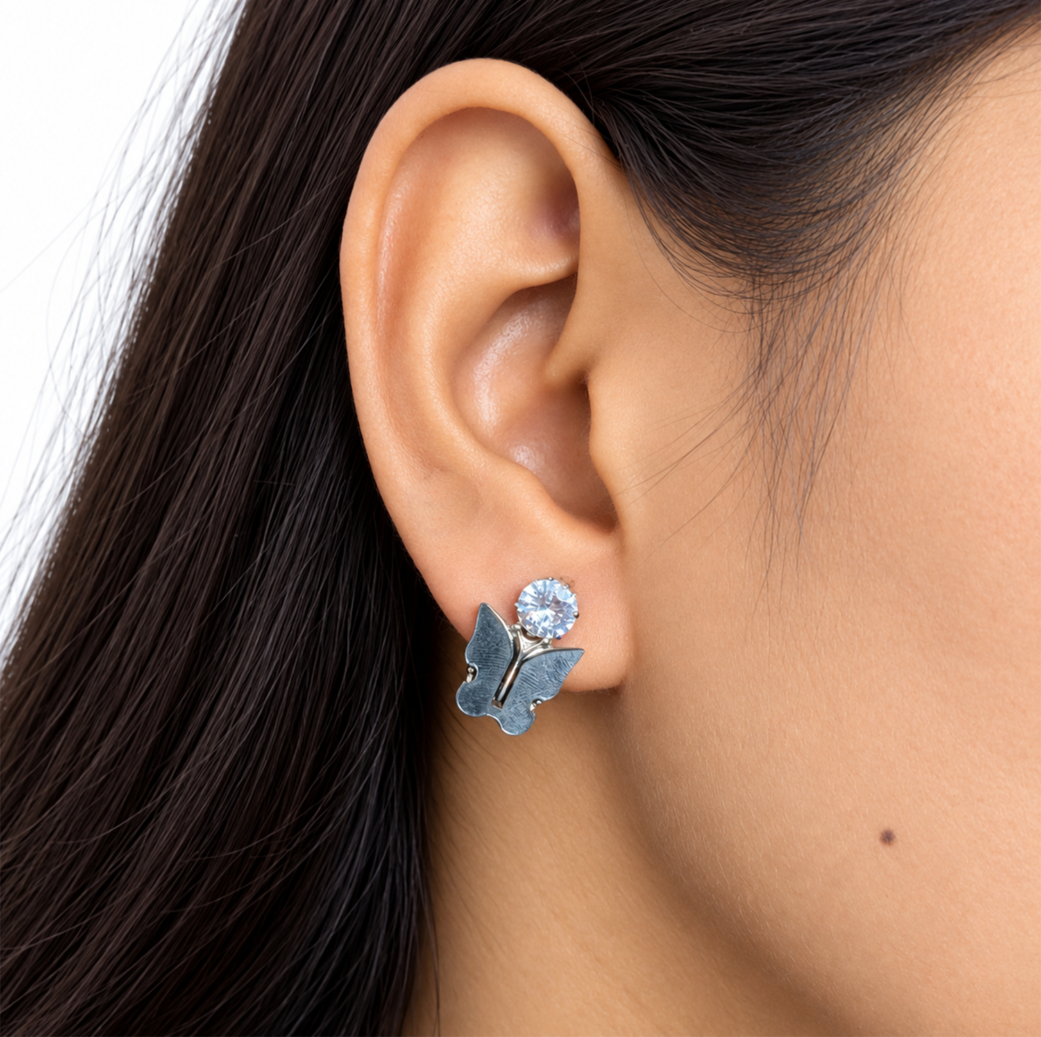 Black Butterfly Stud Korean Earrings for Women