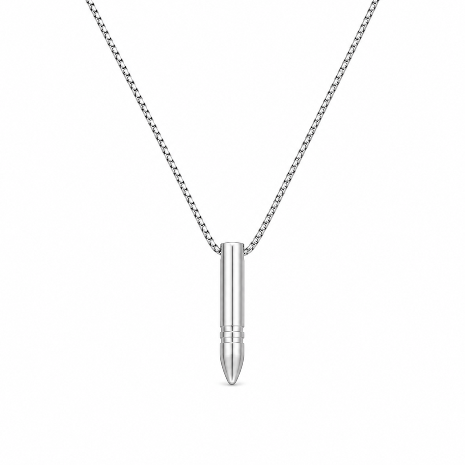 Sleek Cylindrical Capsule Pendant for Men & Boys