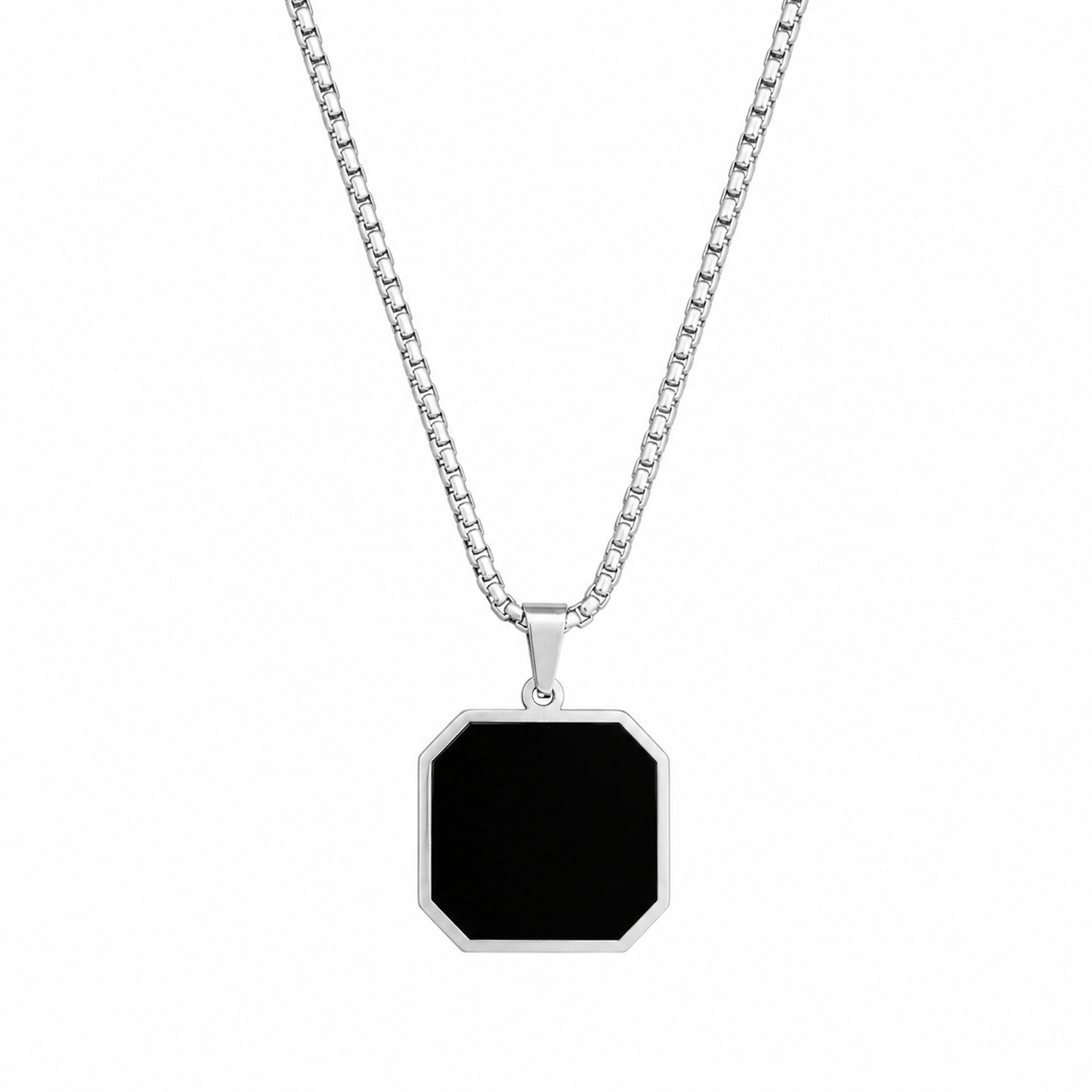 Octagonal Dice Black Onyx Pendant for Men & Boys