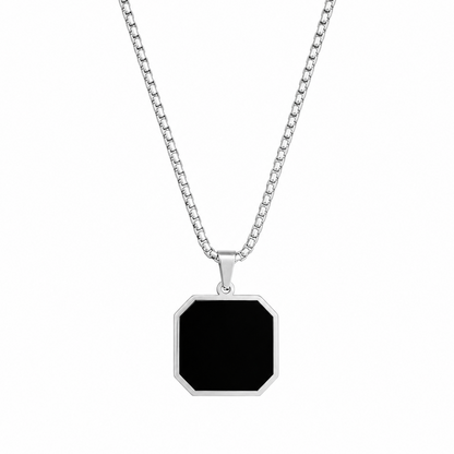 Octagonal Dice Black Onyx Pendant for Men & Boys