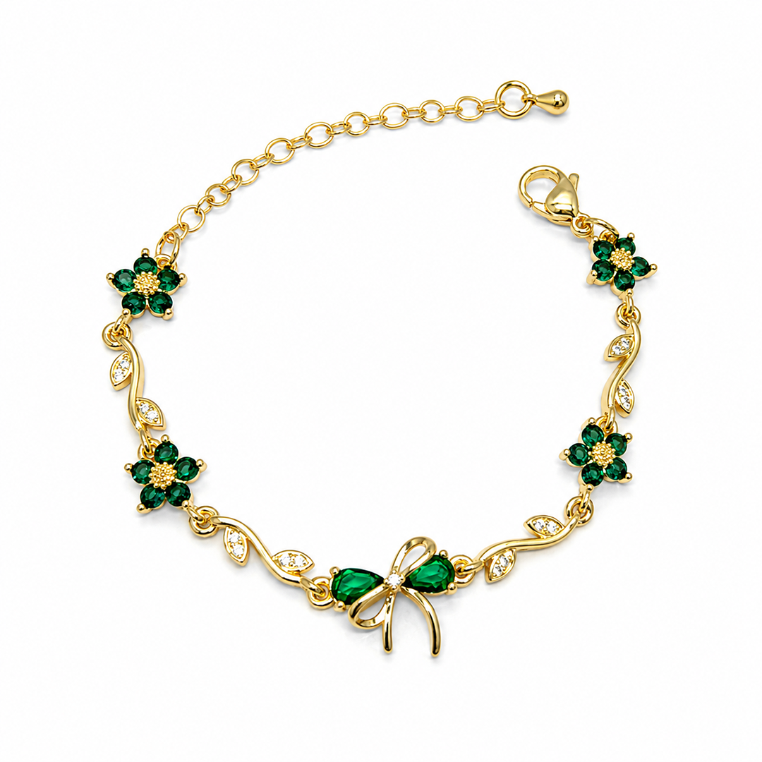 Cherry Blossom Tulip Floral Tennis Bracelet for Girls & Women's