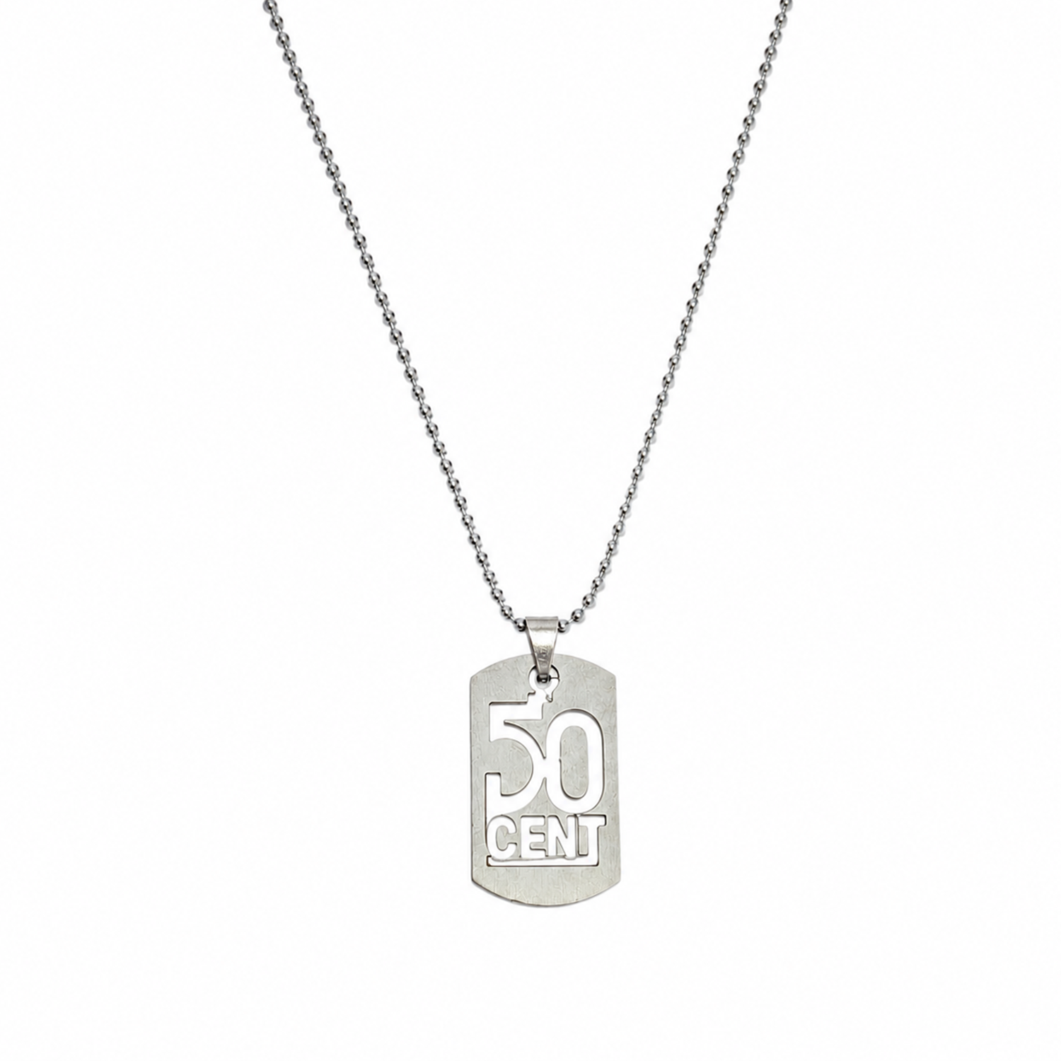 50 Cent Silver Tone Hip Hop Pendant for Men