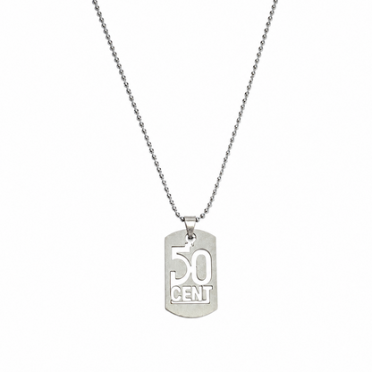 50 Cent Silver Tone Hip Hop Pendant for Men
