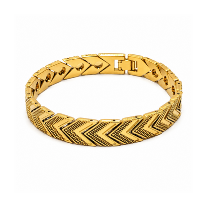 Arrow Pattern Chevron Pattern Stainless Steel Bracelet For Men