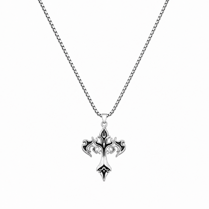 Gothic Cross Pendant Necklace for Men