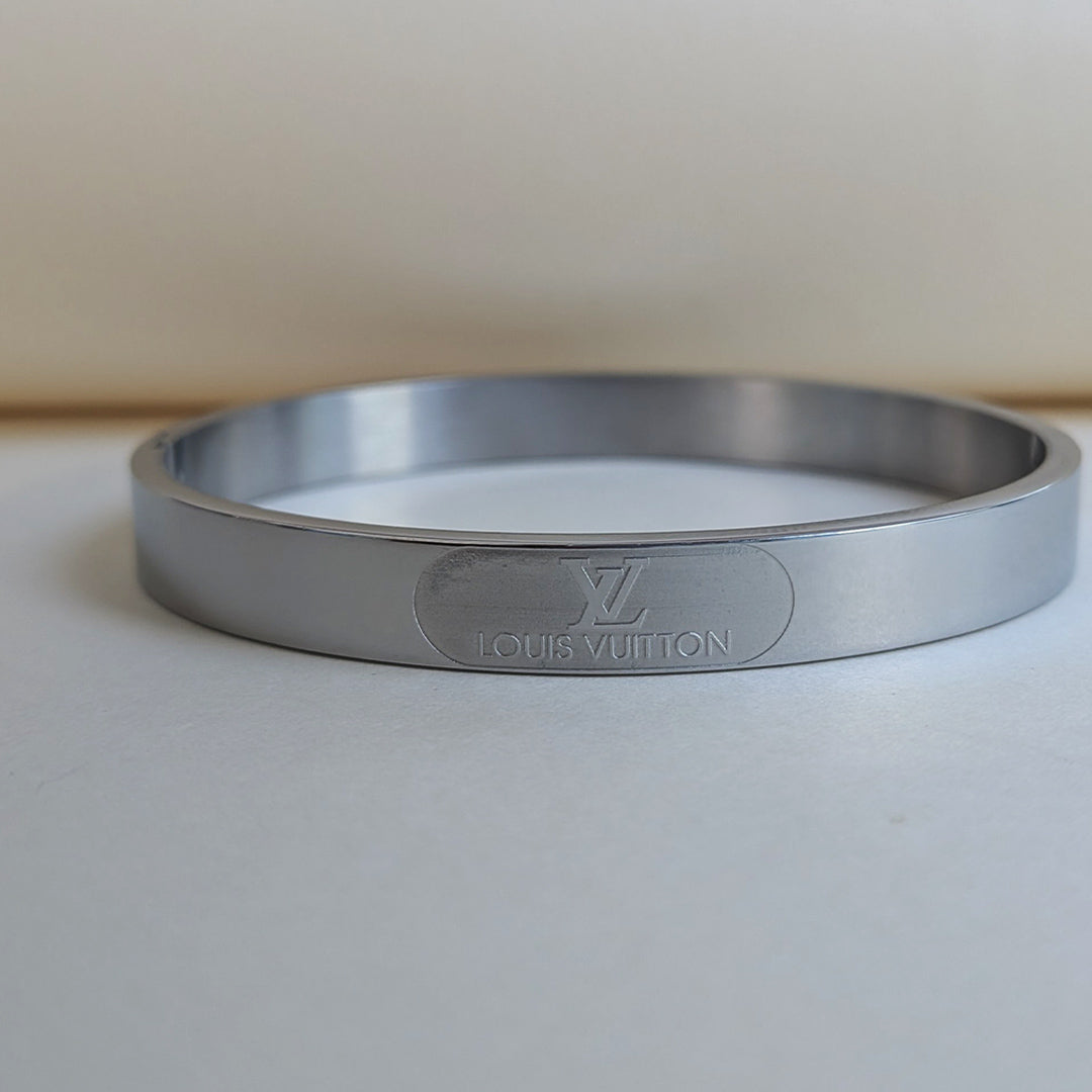 Minimalist LV Brand Inspired Stainless Steel Bracelet For Men